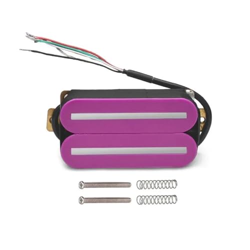 Micro guitare électrique double bobinage violet argenté avec câble céramique 4 conducteurs