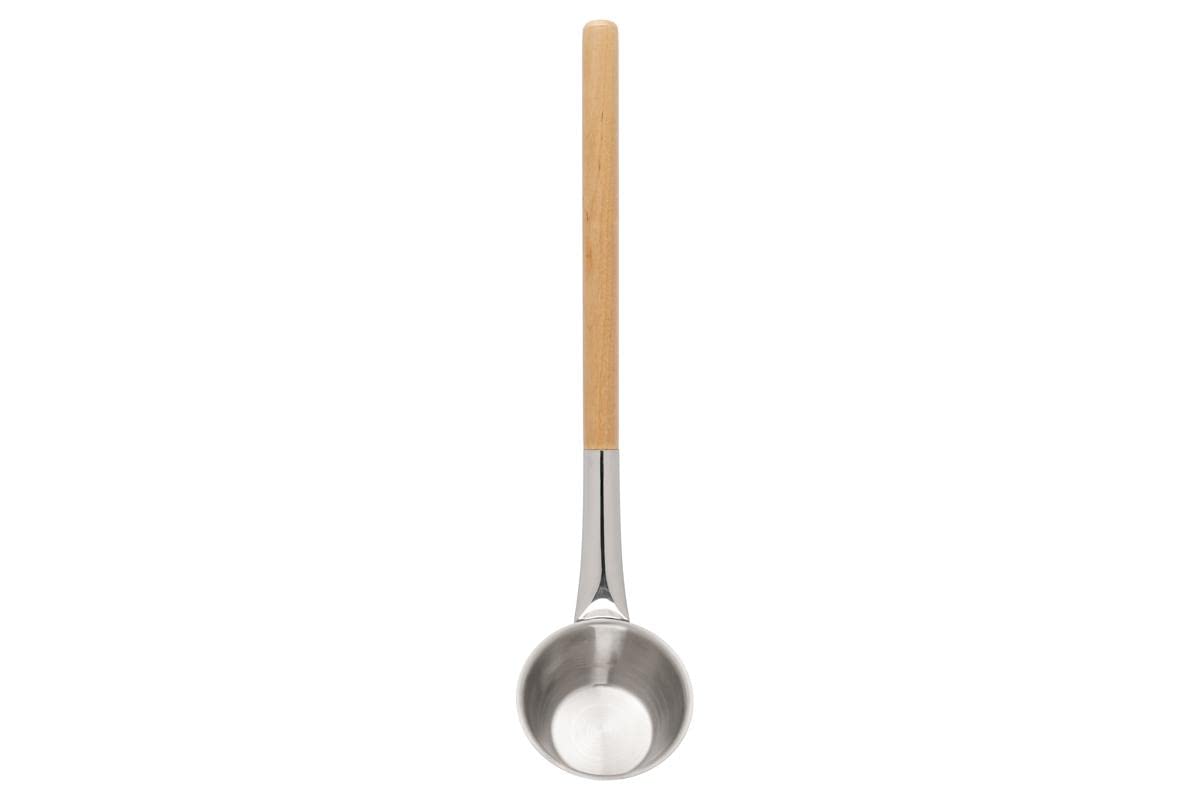 Rento × Harri Koskinen - Sauankelle, Aufgusskelle - Edelstahl und nordisches Birkenholz - Länge: 50 cm