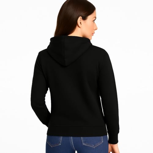 Image of Raves Womens Stylish Printed Hoodie | Trendy Cotton Fleece Hooded Sweatshirt for Women & Girls | Full Sleeve Winter Wear Pullover
