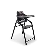 Bugaboo Giraffe Wooden Baby High Chair, Adjustable in 1 Second, Easy to Clean, Safe and Ergonomic Highchair, Suitable from Birth in Combination with Newborn Set (Sold Separately), Black