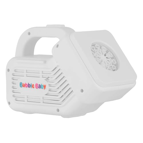 Bubble Baby Electric Bubble Machine for Kids | Dual Layer Wands & LED Lights | Portable Automatic Bubble Maker with 45min Playtime, No-Leak Tank | Outdoor Party Toy for Children