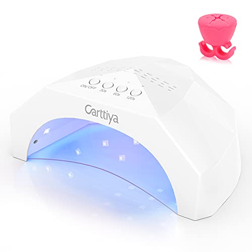 Nagellampe,Carttiya UV LED Lampe für Gelnägel,Nageltrockner mit 30/60/120s Timer,Infrarot Sensor,[Nagellack-Halter…