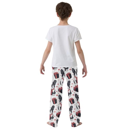 Pajama Bottoms, Pajamas Pant Cartoon Puppy Bulldog Lounge Wear Casual Sleep Long Pants Soft Pjs Sleepwear3