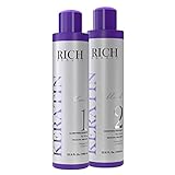 RICH BEAUTY Brazilian Keratin Treatment Blowout Blonde Hair | Complex Straightening | Smooth & Frizz Free Hair