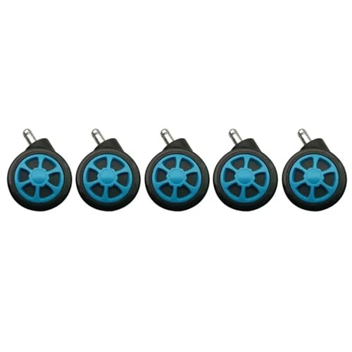 Roulettes de chaise pivotantes silencieuses bleues amovibles et robustes