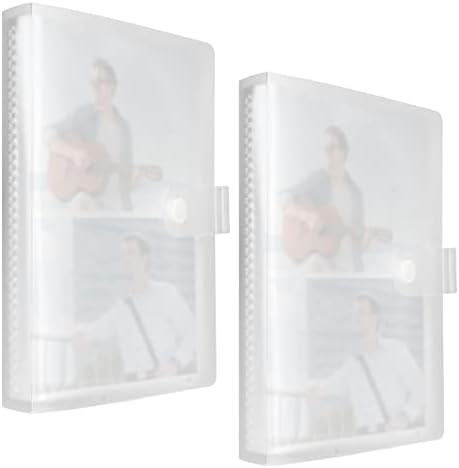 CiCiKiea Collectible Trading Card Albums Holder, [2 Pack] 160 Pockets Mini Photo Album Business Card Holder Sleeves Book, Photo Card Holder Pocket Binder, Album Pages Card Collector 4 Inch,-Clear