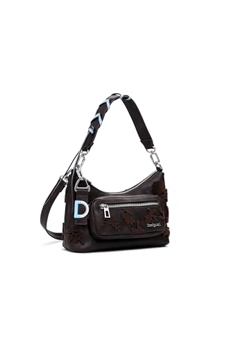 Sac bandoulière Medellin Desigual Stencil Flower marron pour vos sorties urbaines