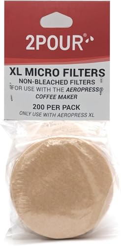 Herbruikbare vervangende papieren filters compatibel met XL koffiezetapparaat - veganistisch niet-gebleekt natuurlijk (1 pak)
