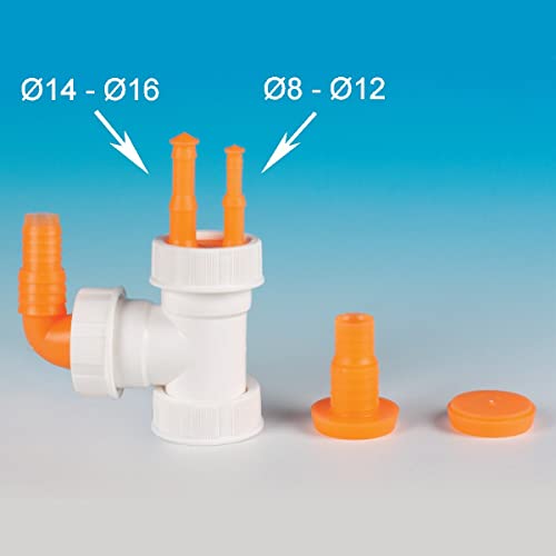 RACCORDO A TEE PER SIFONE 1″1/2 CUCINA LIRA PER ATTACCO SUPPLEMENTARE SCARICO CONDENSA - LAVATRICE - LAVASTOVIGLIE