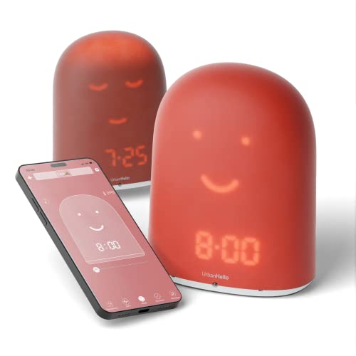 REMI - Le Meilleur Réveil Enfant pour Apprendre à Dormir Plus - Babyphone - Suivi du Sommeil - Veilleuse - Enceinte Musique - Rose