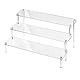 Strehknewen 3-Stufiger Acryl Display Ständer, Parfüm organizer,Transparenter Riser Regal für Figuren, Schmuck, Nagellack, Cupcake, Gewürz, Kosmetik, mit spurlosem Kleber