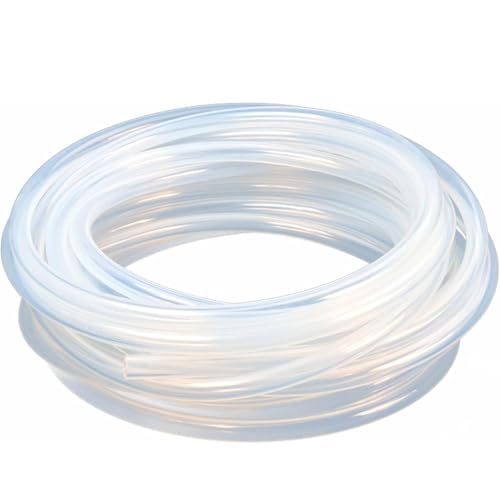 Flexible Silicone Tube - 5M, ID 5mm, OD 6-11mm, High-Temperature Resistant Hose for Home, Industry, and Laboratory Use(10mmx5mm)