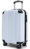[Bargiotti] ABSスーツケース キャリーバッグ キャリーケース 大容量 超軽量 TSAロック ダブルキャスター 静音 旅行 ビジネス… (ホワイト, Small)