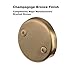 Tip-Toe Tub Trim Set with Two-Hole Overflow Faceplate and No Plumber’s Gasket, Replacement Bath Drain Trim Kit with Universal Fine/Coarse Thread, No Putty Installation by Artiwell (Champagne Bronze)