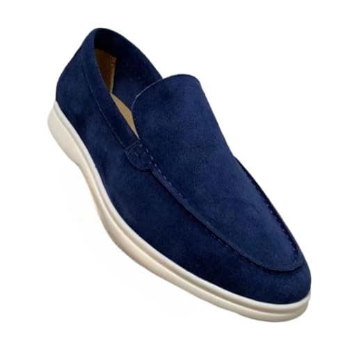 Men's Breathable Slip-On Loafers Casual Driving Shoes with Rubber Nubs Sole Lightweight Flat Shoes for Summer