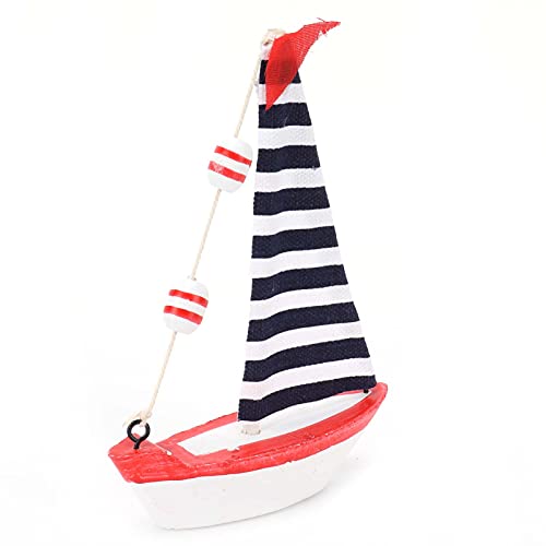KUIDAMOS Modèle de Bateau à Voile, Beau modèle de Mini Bateau en Bois de Style méditerranéen pour Votre Bureau sur Votre Bureau, Bureau, étagère de Salon Cover