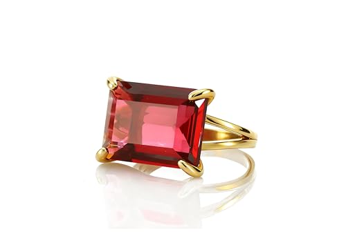 Bague Pierre Rose à Facettes - Fini les Bijoux Ternes qui Noircissent