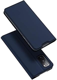 DUX DUCIS Case for Samsung Galaxy S20 FE, Slim Fit Flip Leather Magnetic Phone Case Cover with [Card Holder] [Kickstand] for Samsung Galaxy S20 FE (Deep blue)