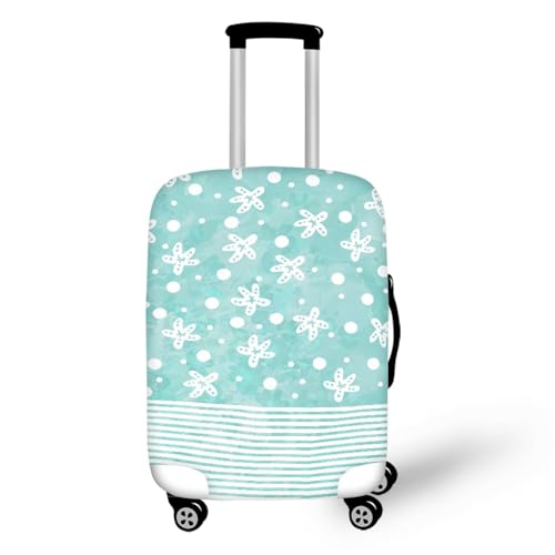 Housse Valise XL Rayures Blanches en Spandex Protection Bagage Elastique