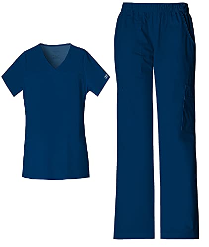 Ensemble médical Cherokee bleu marine pour le quotidien intense à l'hôpital ou en cabinet