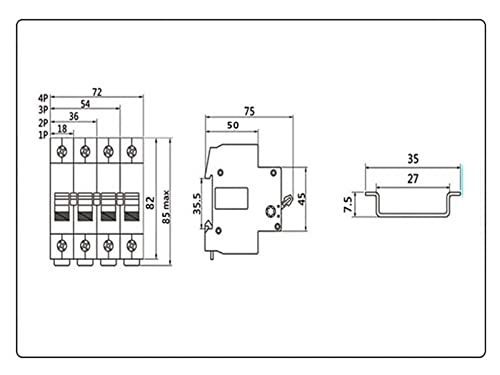 Interrupteur principal 3P évite la surchauffe de vos circuits triphasés 63A - 7