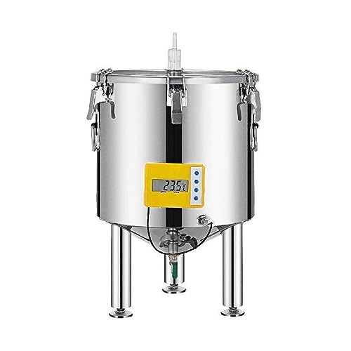 Cubo for fermentador de cerveza, acero inoxidable 304, 15L-50L, bote de vino de alto sellado for bebidas, elaboración de lácteos, promoción de la fermentación(26L)