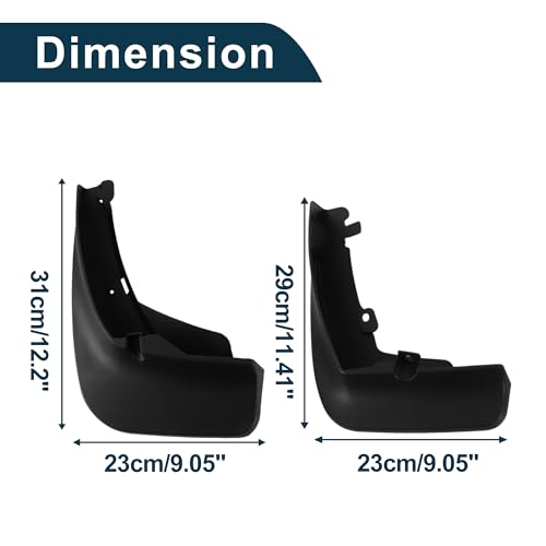 Image of Mud Flaps Splash Guards for Volkswagen Touareg 2019-2023 W /Mount Accessories Mud Guards Front and Rear 1 Set