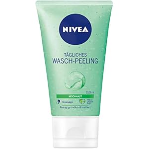 NIVEA Tägliches Wasch-Peeling (150 ml), Peeling ohne Mikroplastik für eine porentiefe Gesichtsreinigung, mattierendes…