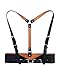 Pretishows Punk Womens Waist Belt Adjustable Suspenders Straps PU Leather Harness Belt Large
