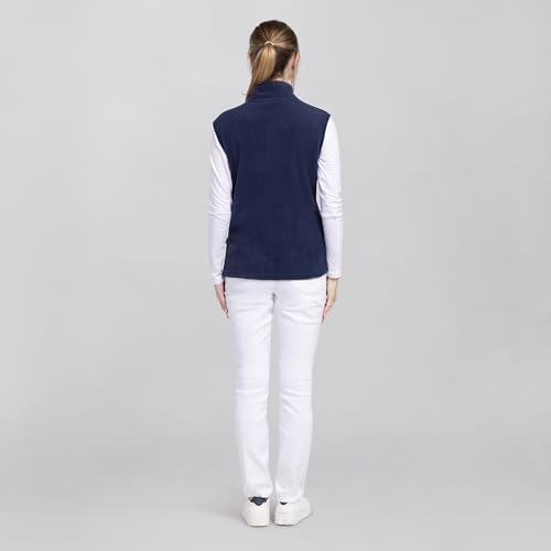 EXNER Damen-Fleeceweste, Ärmellos, Stehkragen, Seiteneingrifftaschen, Zipper, navy, Größe 2XL – Bild 6