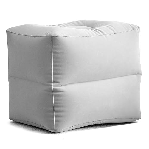 SKIKHN Bandscheibenwürfel Aufblasbar, Entspannungswürfel, Aufblasbares Fußstützen Kissen für Reisen, Stufenlagerungswürfel, Stufenbett, geeignet für Büro, Zuhause und Jede Reise