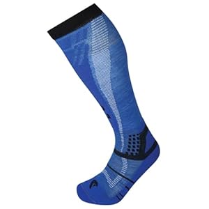 Lorpen T3 Men’s Ski Light Eco Sock, Great for Winter Sports, Eco-Friendly & Sustainable, Tall and Cushioned, Blue, Size Extra Large