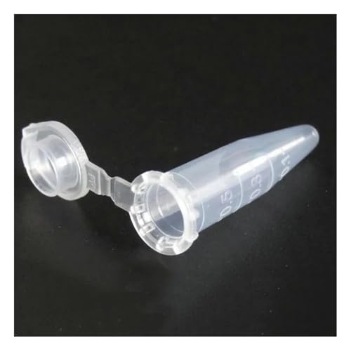 Tube à centrifuger conique 0,5 ml gradué en plastique transparent pour laboratoires lot de 1000