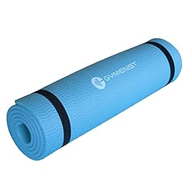 GYMENIST Thick Exercise Yoga Floor Mat Nbr 24 X 71 Inches, Great for Camping Cardio Workout Pilates Gymnastics