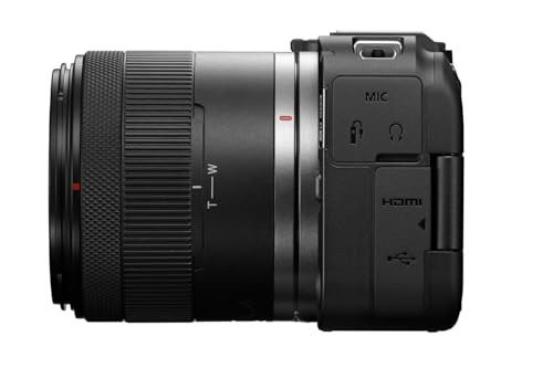 Image of Canon EOS R50 V Mirrorless Camera Kit with RF-S14-30mm F4-6.3 is STM PZ Lens - Black | 24.2 MP APS-C Sensor, 4K Video, Compact Design