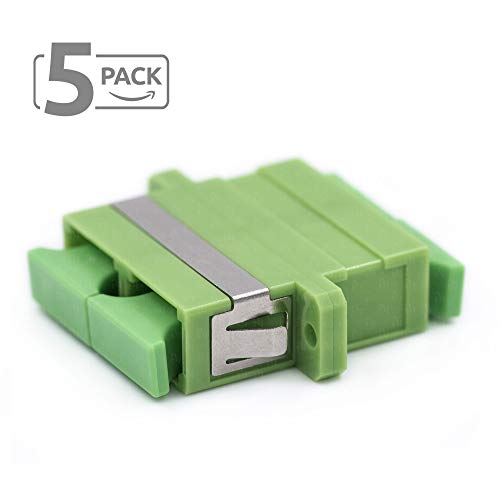 Acoplador de Fibra Óptica Beyondtech - SC a SC Monomodo APC Doble - (Pack de 5 Unidades) - Beyondtech Hembra Pasamuro / Brida Optica