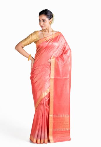 INDIA SILK PWCS LTD gold bhagalpuri silk saree – image 2