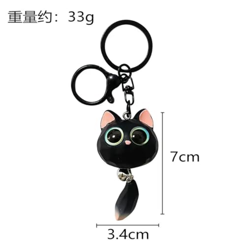 Image of Cute Cat Keychain & Bag Hanging Charm for Girls | Cartoon Cat Bag Charm | Keyring for Bags, Purse, Backpack | Gift for Girls & Women