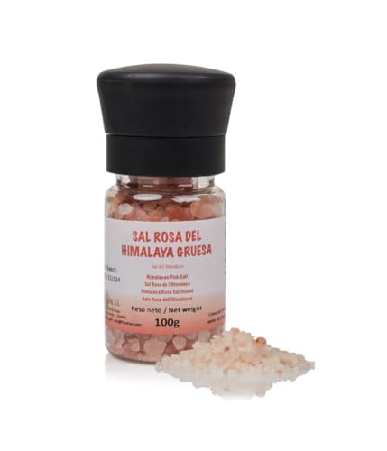FRISAFRAN | Sal Rosa del Himalaya Gruesa 100g | sal del himalaya | 100% Natural | sal fina | no refinada | sal himalaya | Alto contenido de minerales | Origen Pakistán
