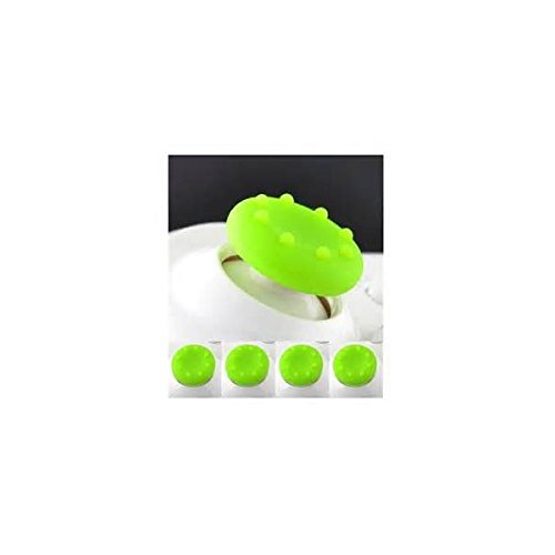 6pairs /12 pcs Color Combo Silicone Thumb Grip cover for PS3 / PS4 / Xbox 360 / Xbox One / Wii Game joystick controller cover - TRANSLUCENT & GREEN