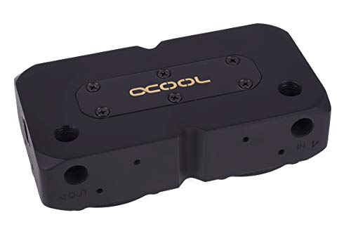 Alphacool Eisdecke D5 dual brass top - deep black