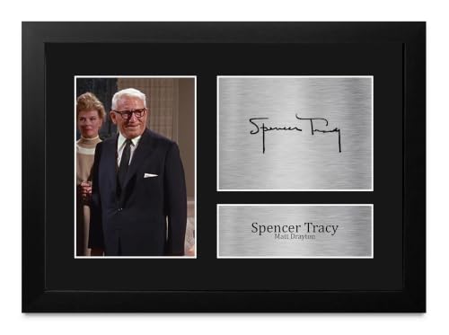 Regalo para fans de cine clásico cuadro de Spencer Tracy con firma impresa tamaño A4