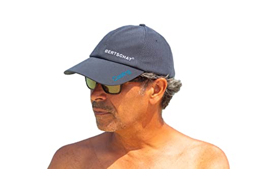 BERTSCHAT Kühlkappe Evaporation - Kühlende Kappe - Kühlende Mütze - Kühlendes Basecap - Basecap Herren - Sonnenschutz Kopf Herren - UV-Schutz - Kühlmütze - Kühl Baseball Kappe - Unisex - Grau