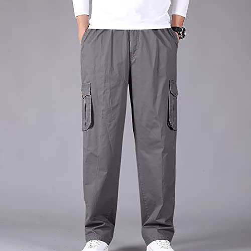 Cargo Pants with Side Pocket for Men Casual Lightweight Comfy Cotton Pants Classic-Fit Solid Outdoor Sports Work Pants4