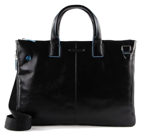 Piquadro Aktentasche, quadratisch, 42 cm, Schwarz, 27 EU