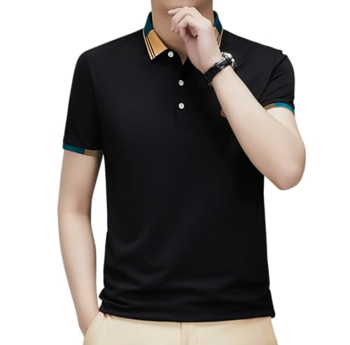 Image of TAGAS Mens Polo T-Shirt || Men's Color Block Polo Tshirt | Short Sleeve Casual Pullover with Collar |Casual Wear for Men | Mens Regular FIT T-Shirts