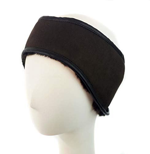 Surell Faux Shearling Headband Headband - Winter Fashion Sheepskin Ear Warmers (Brown)