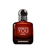 Armani Beauty, Stronger With You Parfum, 50ml, Giorgio Armani Perfume Masculino, Fragrância Fougère Ambarada e Amadeirada com Notas de Baunilha Picante, Couro, Pimenta Rosa e Lavanda