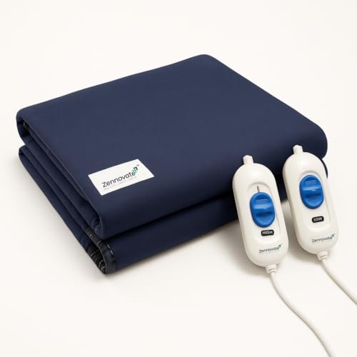 Image of Superior ISO Certified & ZED Certified Electric Under Blanket | Double Bed Size(150cmx150cm) | Shock Proof | Bed Warmer with Multiple Heat Controls (Body, Foot, High, Low) |10 Year Warranty