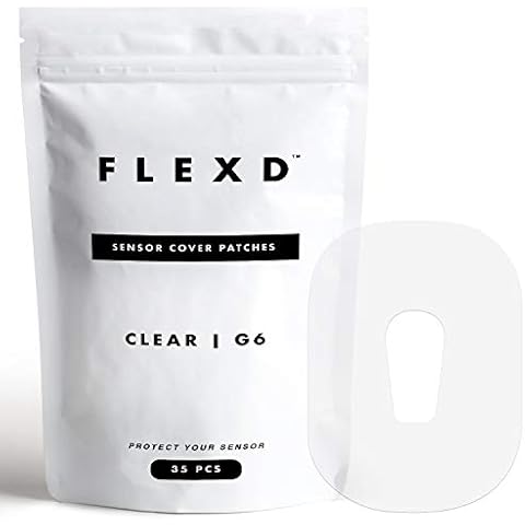 Flexd - G6 Adhesive Patches Waterproof for Dexcom G6 Adhesive Patches – Durable G6 Overpatch – CGM Adhesive Patches (35 Pcs) – Clear Transparent Cover